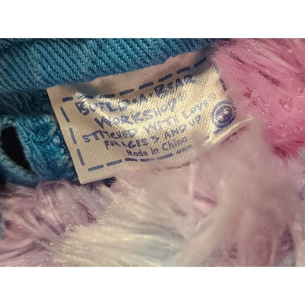 Build A Bear Plush Pastel Swirl Tie-dye Cat Pink Purple Blue 16” BFF Outfit